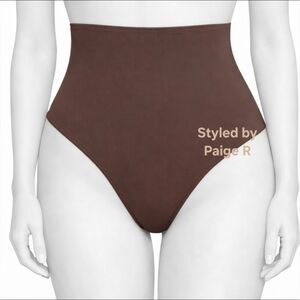 💕NEW SKIMS Seamless Sculpt Core Control Mid Rise Shaping Thong Brown COCOA L XL